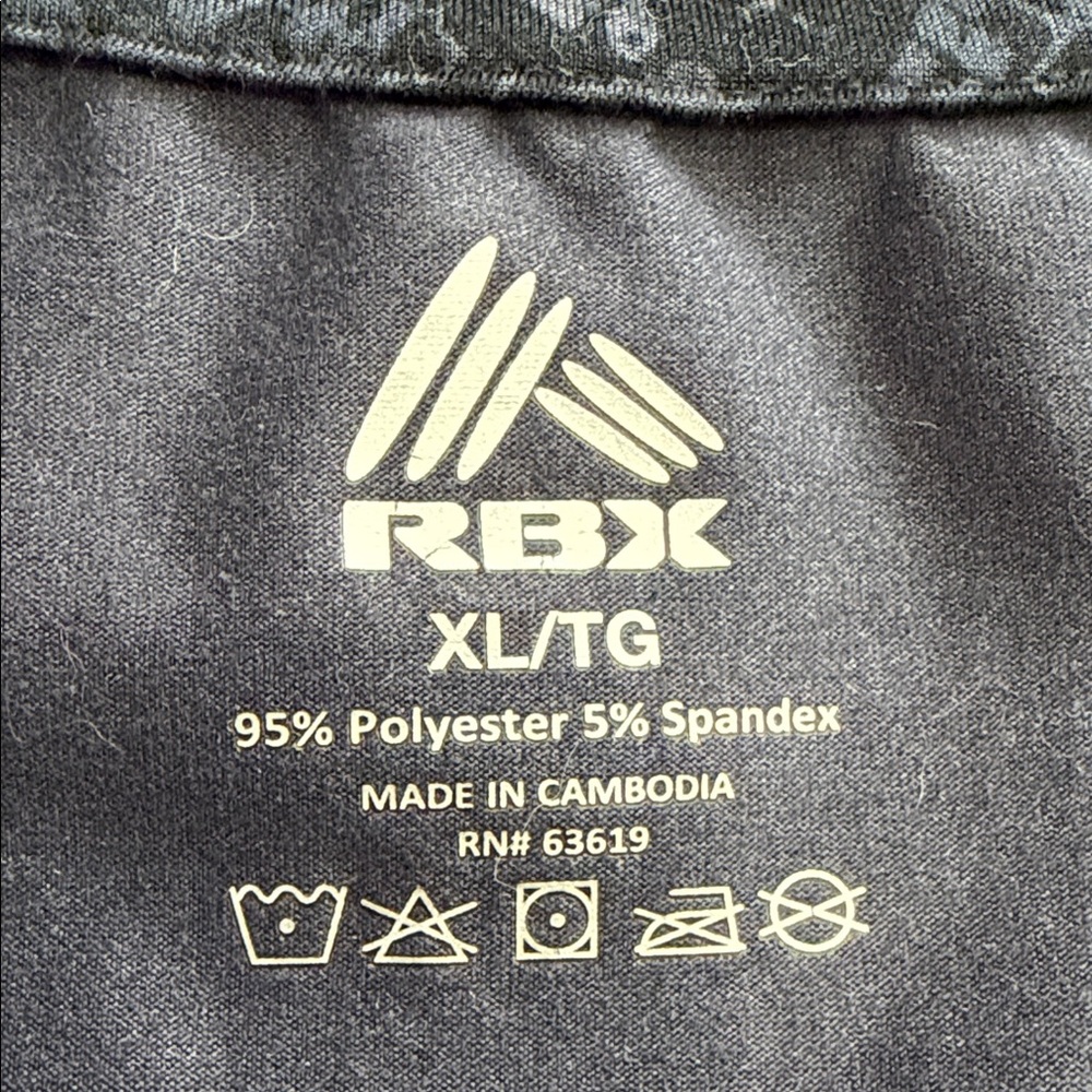 RBX Black Patterned Long Sleeve Tee - Picture 2 of 4